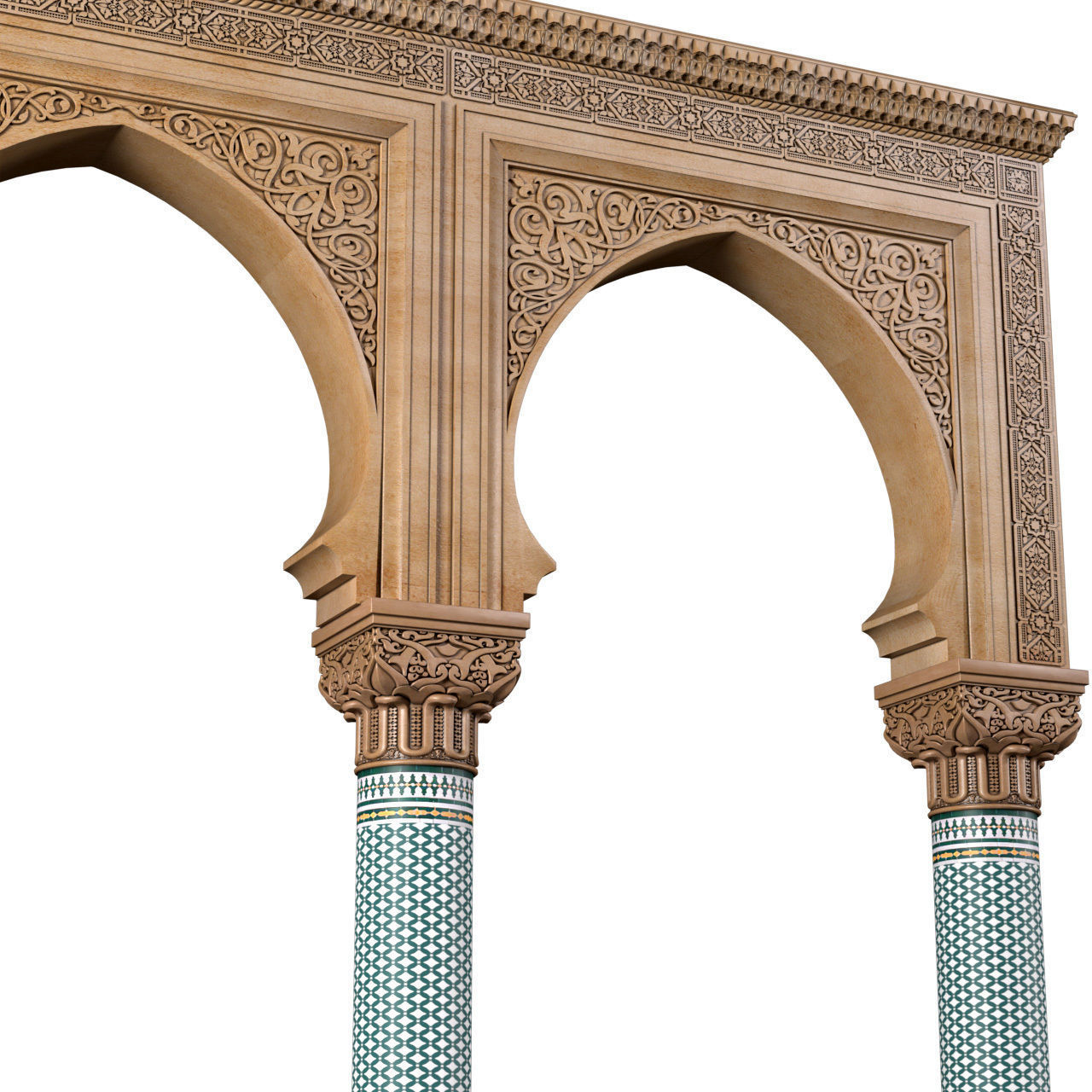 Arch in oriental style  Arched Doorway Oriental Portal Arcade  3D model_2