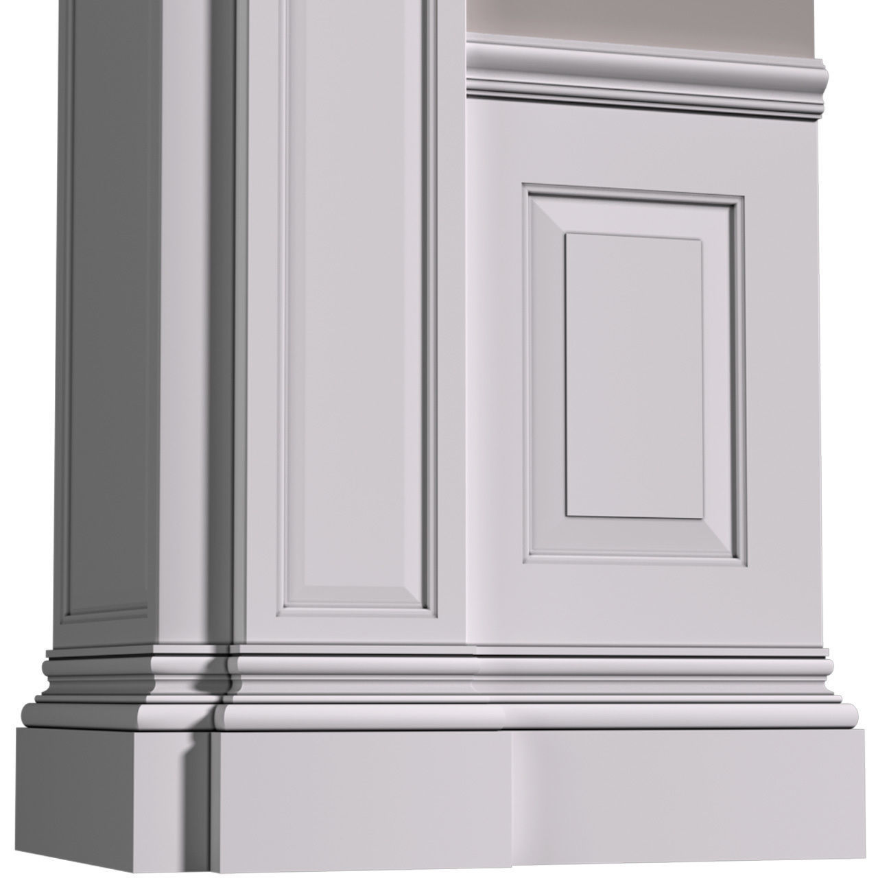 Traditional Interior Arched Opening Arched doorway Door Portal 3D model_2