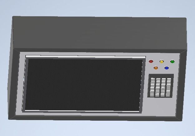 Electrical Cabinet with Screen 3D model_2