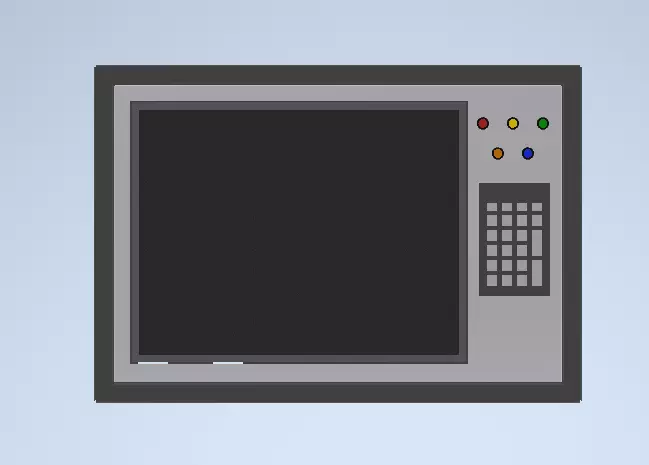 Electrical Cabinet with Screen 3D model_0