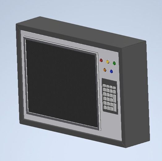 Electrical Cabinet with Screen 3D model_1