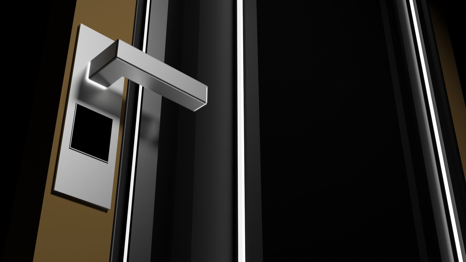 Modern doors Free 3D model_1