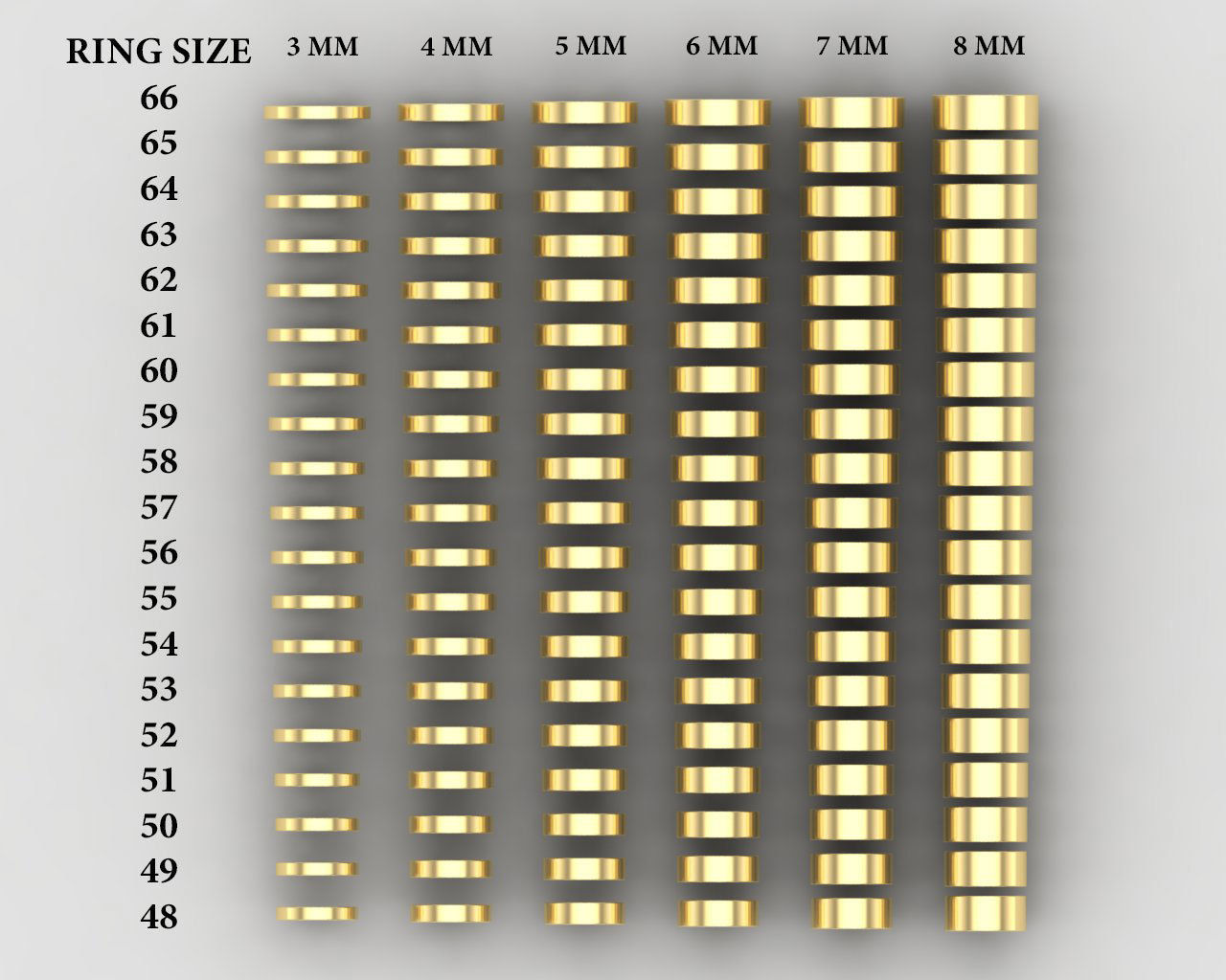 Pack of 114 rings in all sizes and widths 36-MWC 3D print model_4