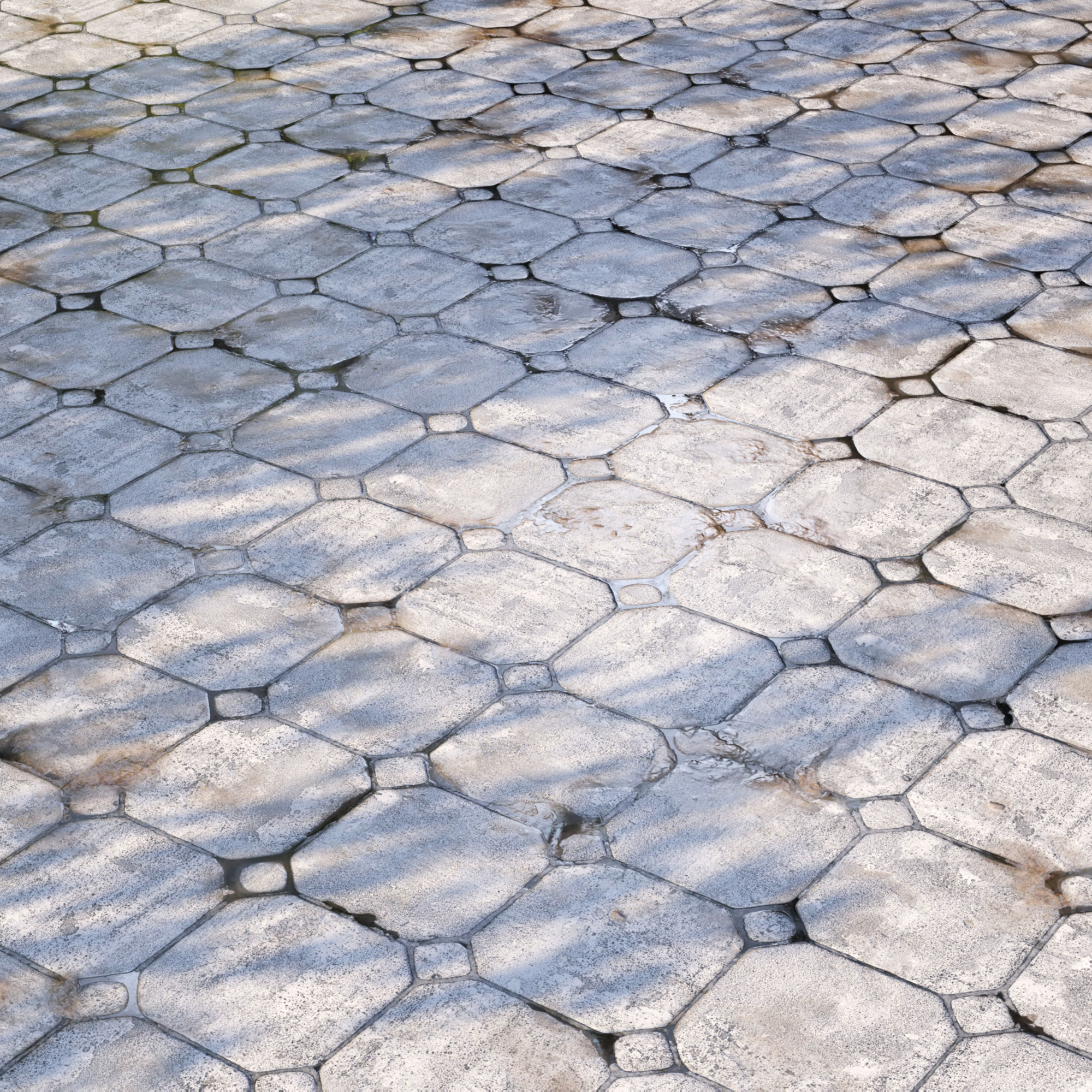 Mrf Wet Pavement Set03 Free low-poly 3D model_1