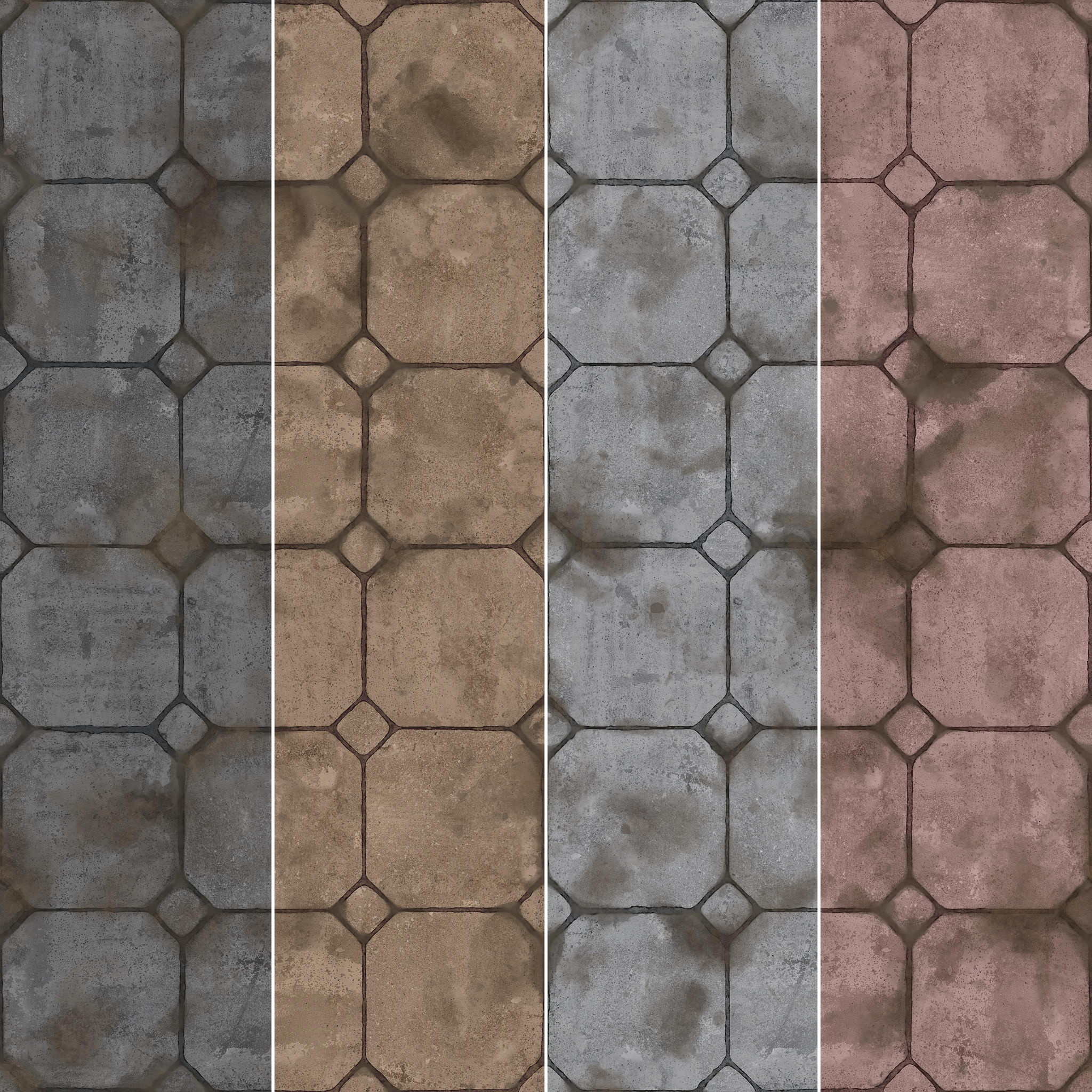 Mrf Wet Pavement Set03 Free low-poly 3D model_6