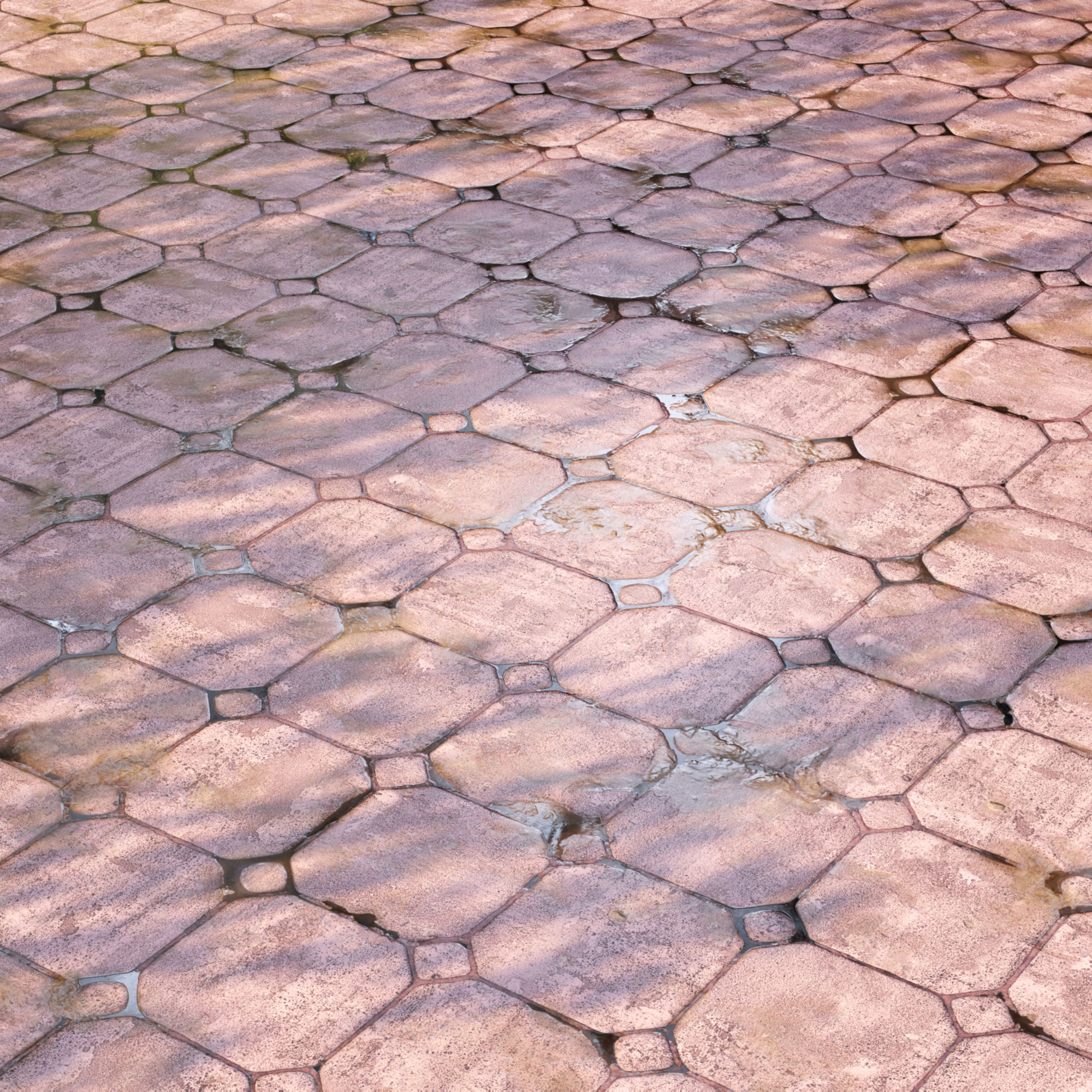 Mrf Wet Pavement Set03 Free low-poly 3D model_3