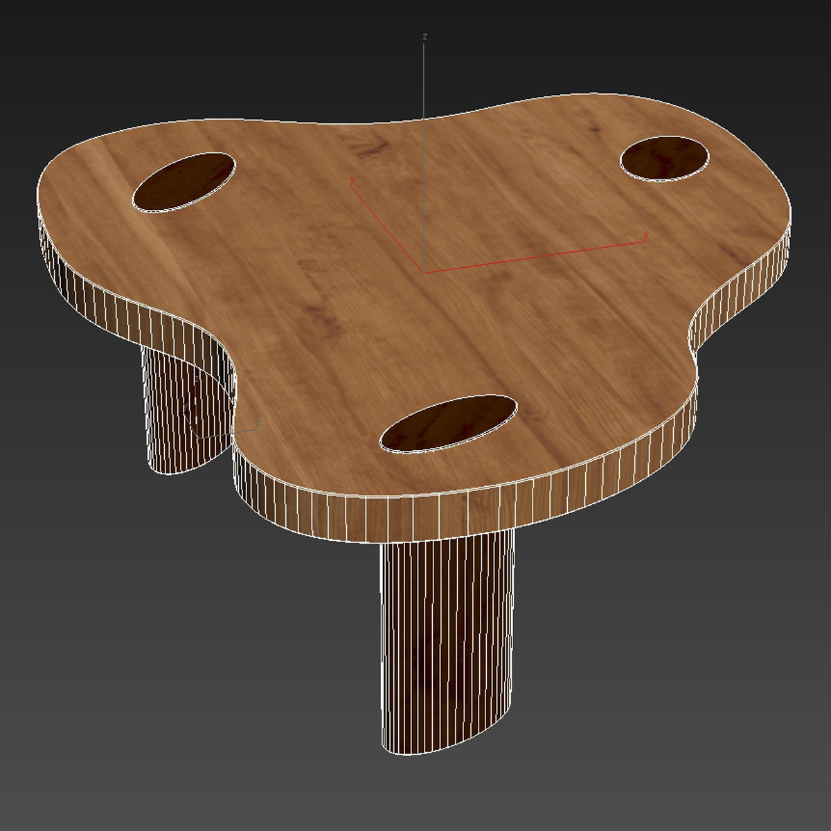 the invisible collection louise mini cloud table 3D model_6