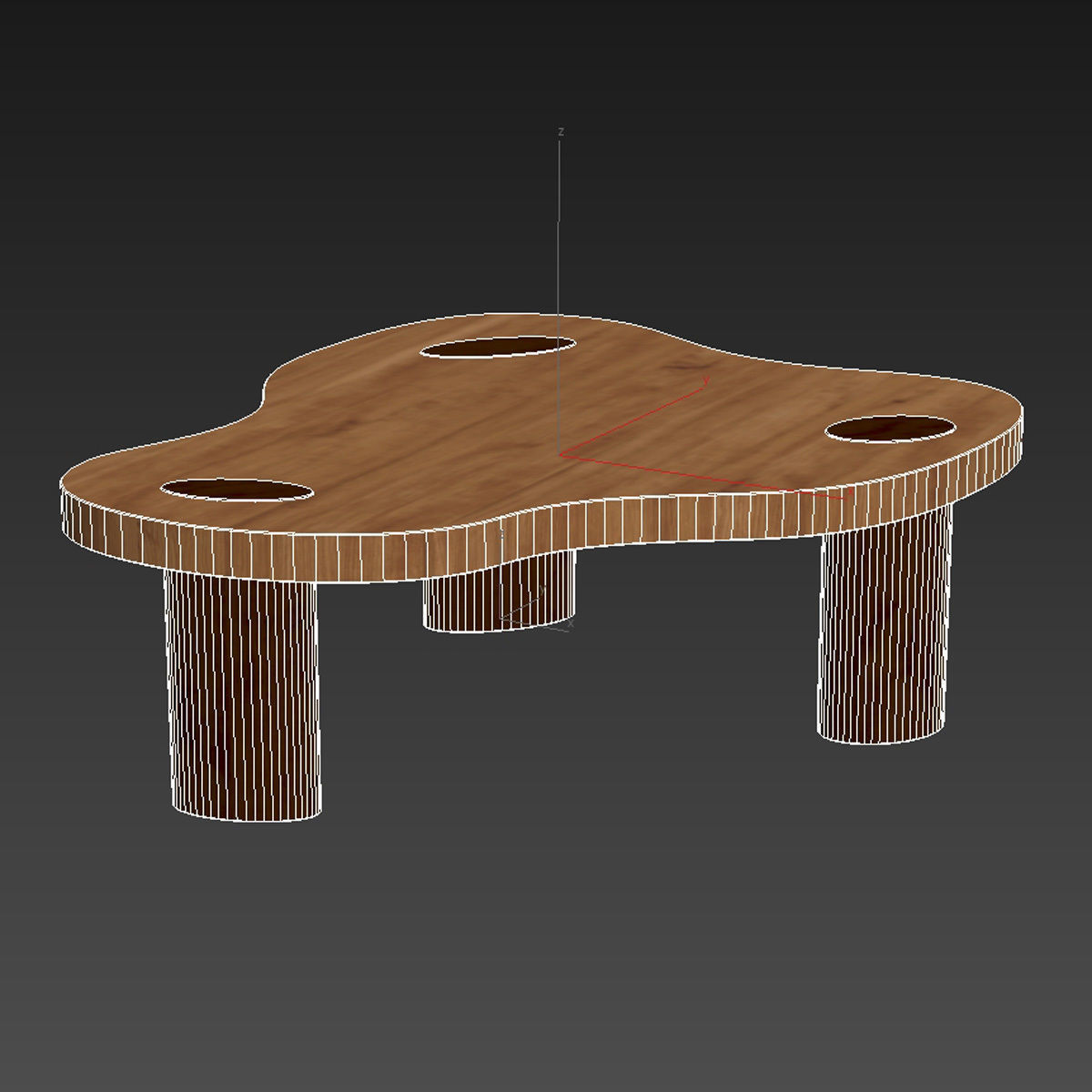 the invisible collection louise mini cloud table 3D model_5