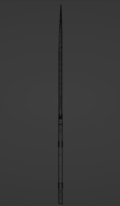 Hunting knife 3D model_15