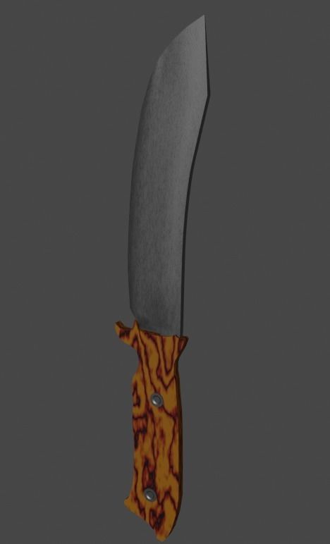Hunting knife 3D model_4