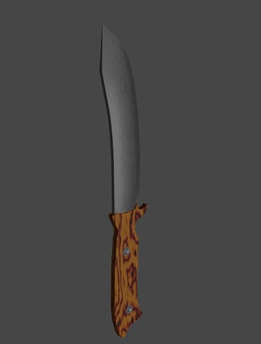 Hunting knife 3D model_5