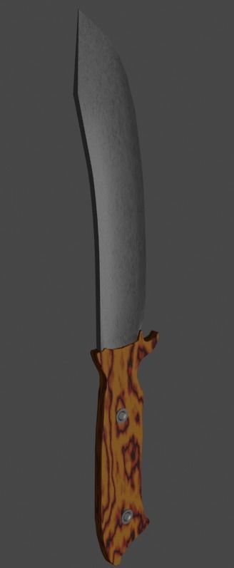 Hunting knife 3D model_6