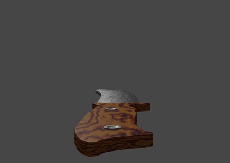 Hunting knife 3D model_7