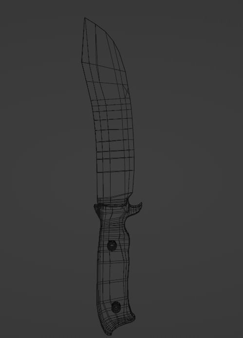 Hunting knife 3D model_13