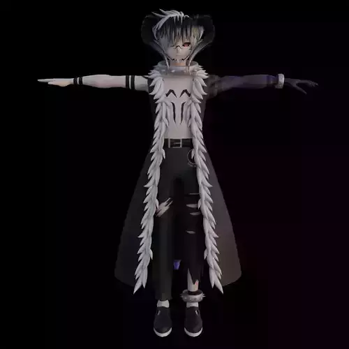 anime boy 3d model