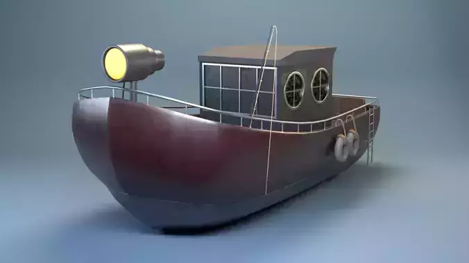 Watercraft Boat Cartoon Ship Free 3D model