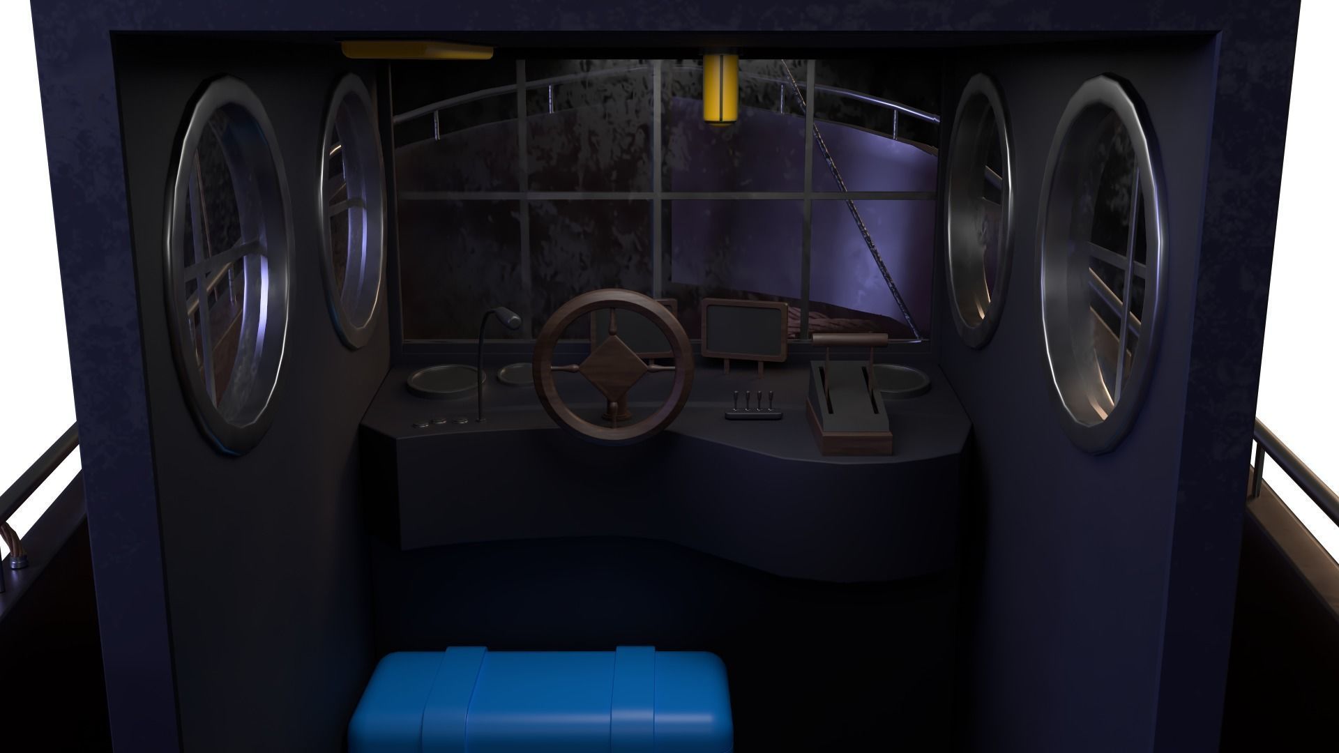 Watercraft Boat Cartoon Ship Free 3D model_5