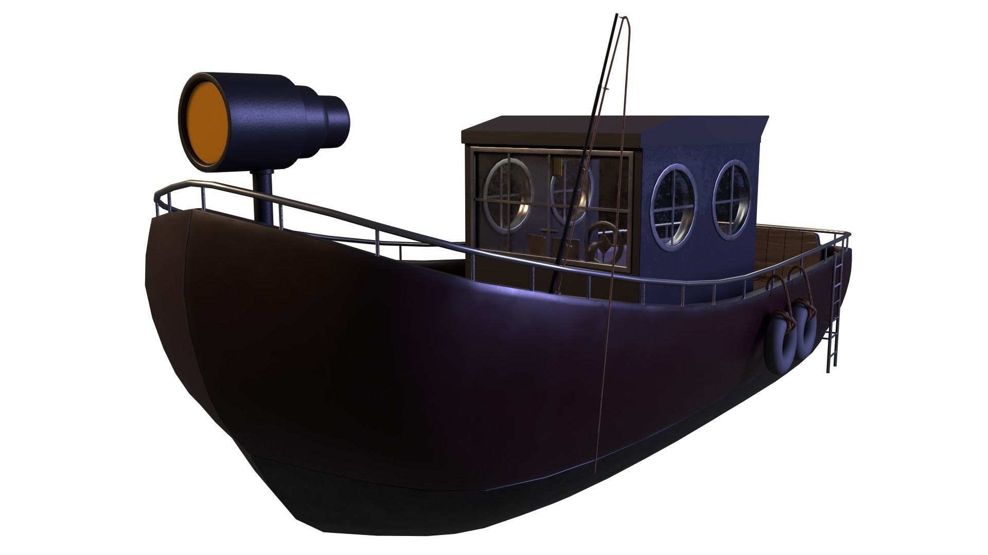 Watercraft Boat Cartoon Ship Free 3D model_1