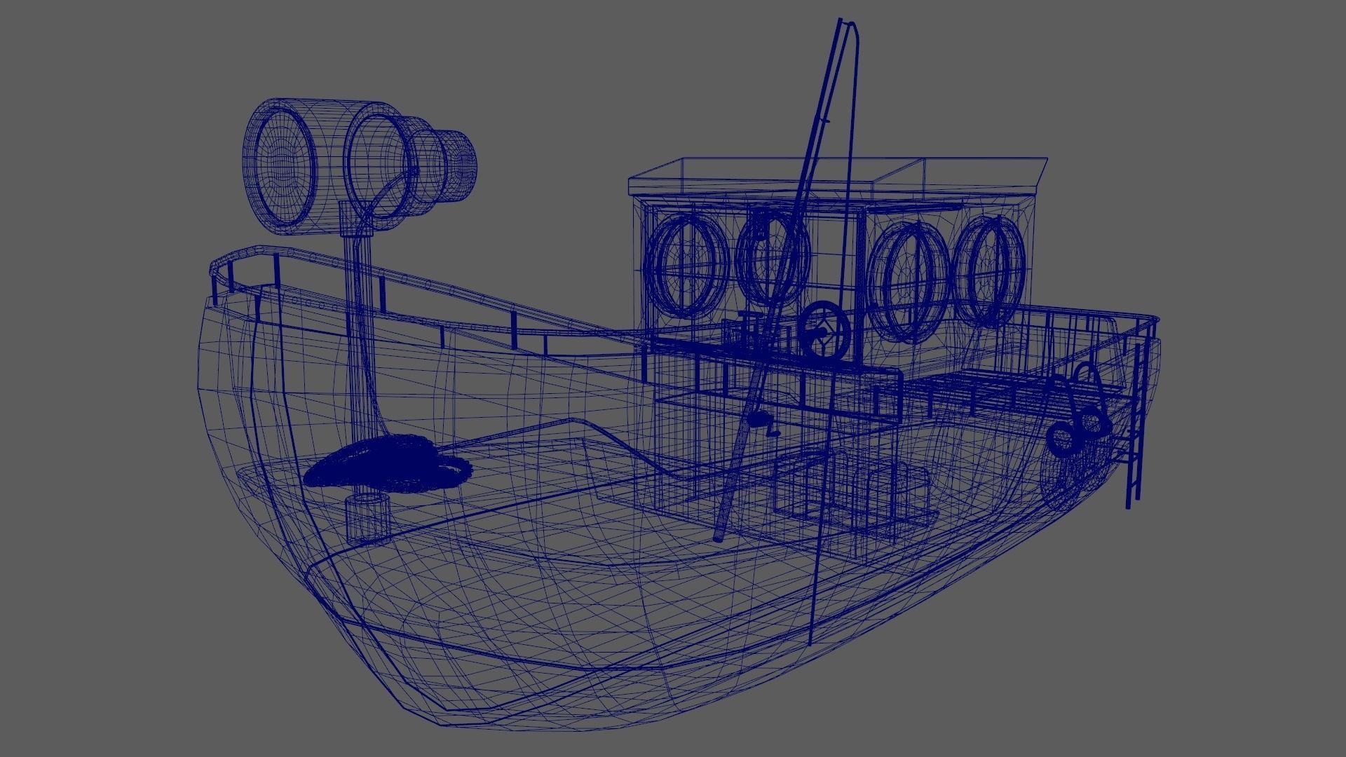 Watercraft Boat Cartoon Ship Free 3D model_9