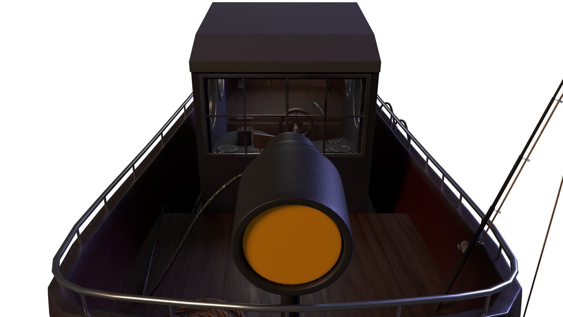 Watercraft Boat Cartoon Ship Free 3D model_6