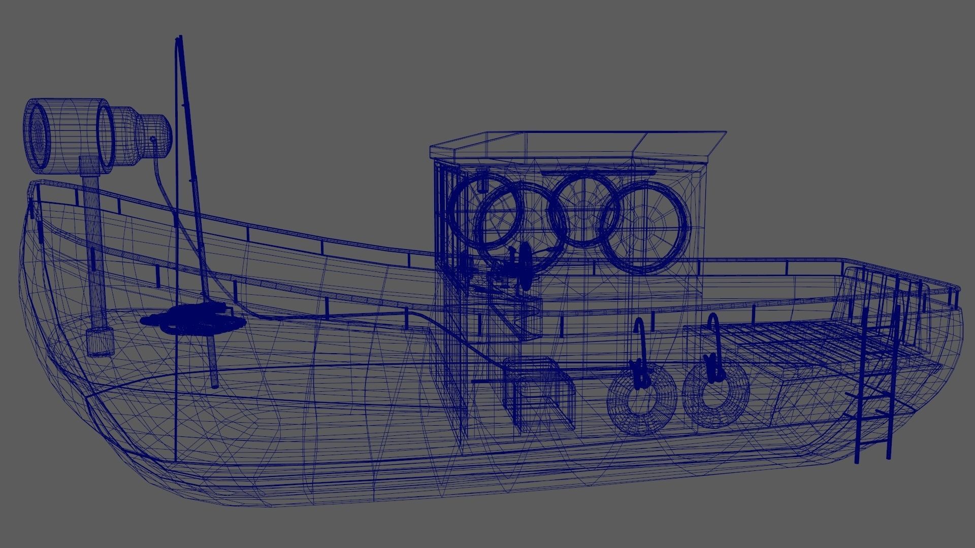 Watercraft Boat Cartoon Ship Free 3D model_13