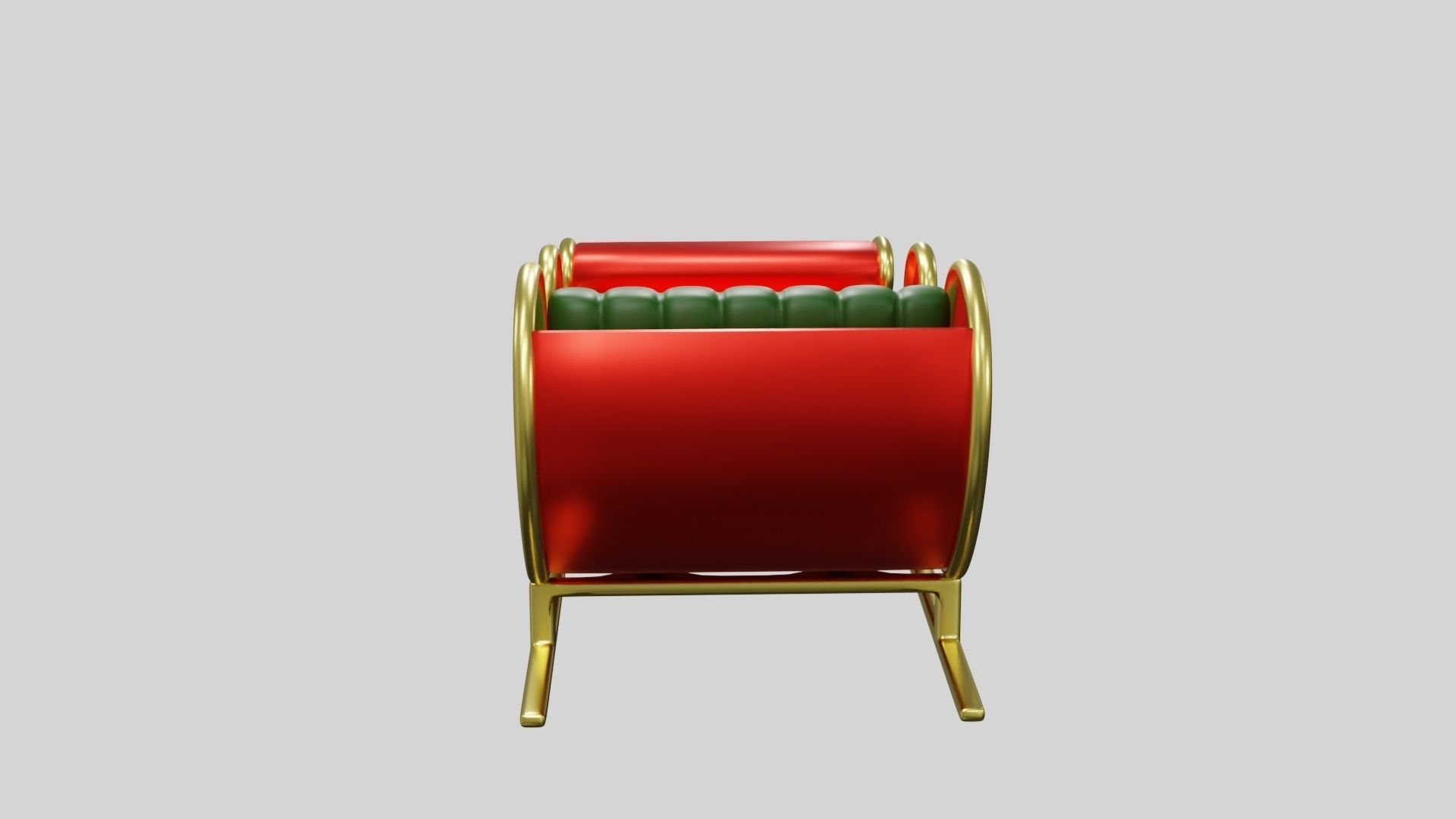 Santa Claus Sleigh 3D model_3