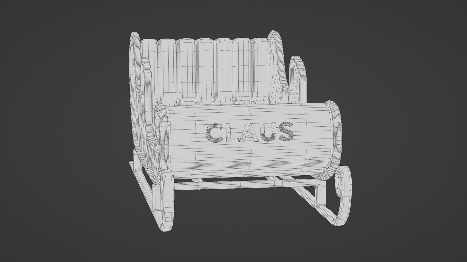 Santa Claus Sleigh 3D model_9