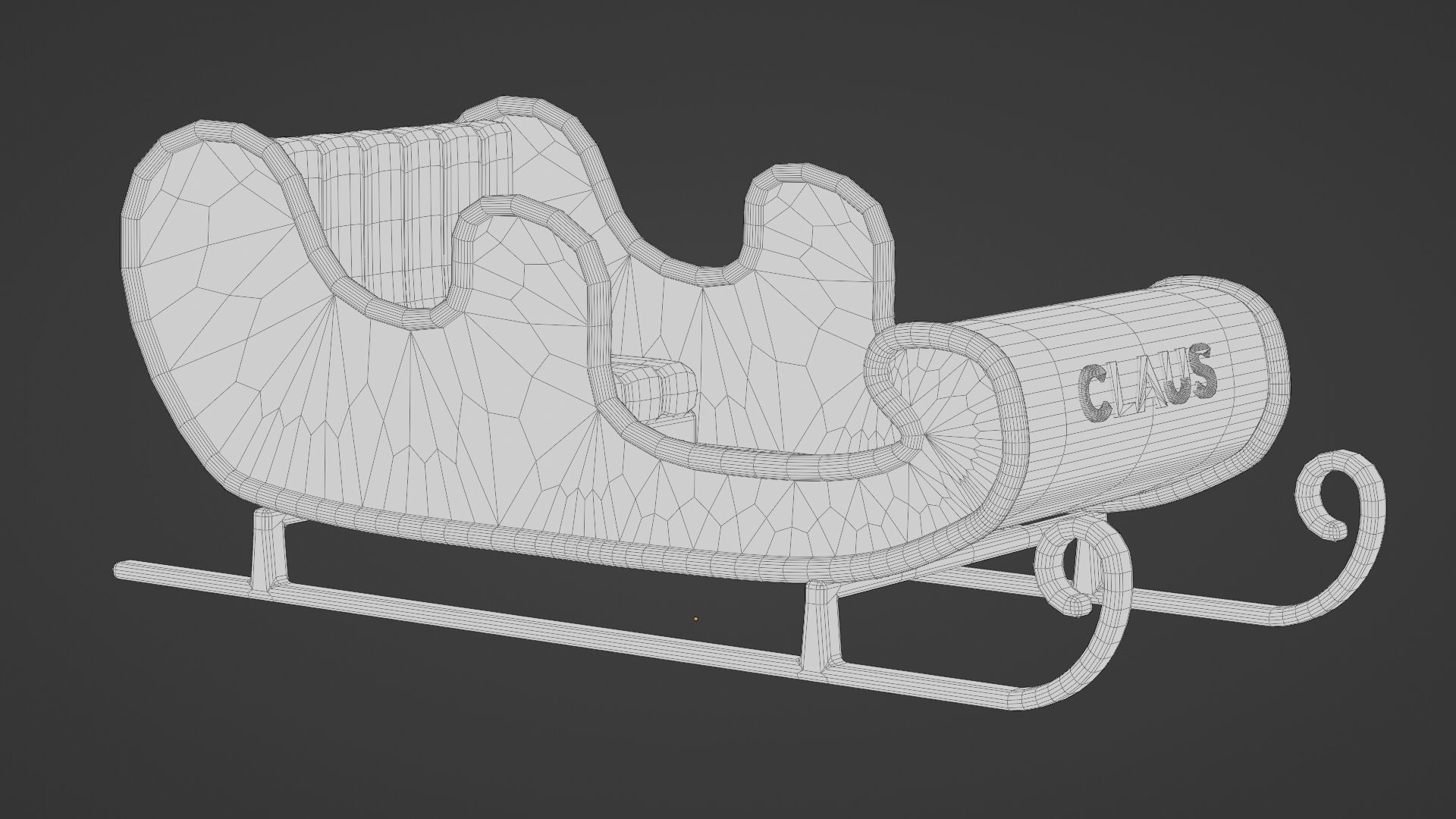 Santa Claus Sleigh 3D model_8