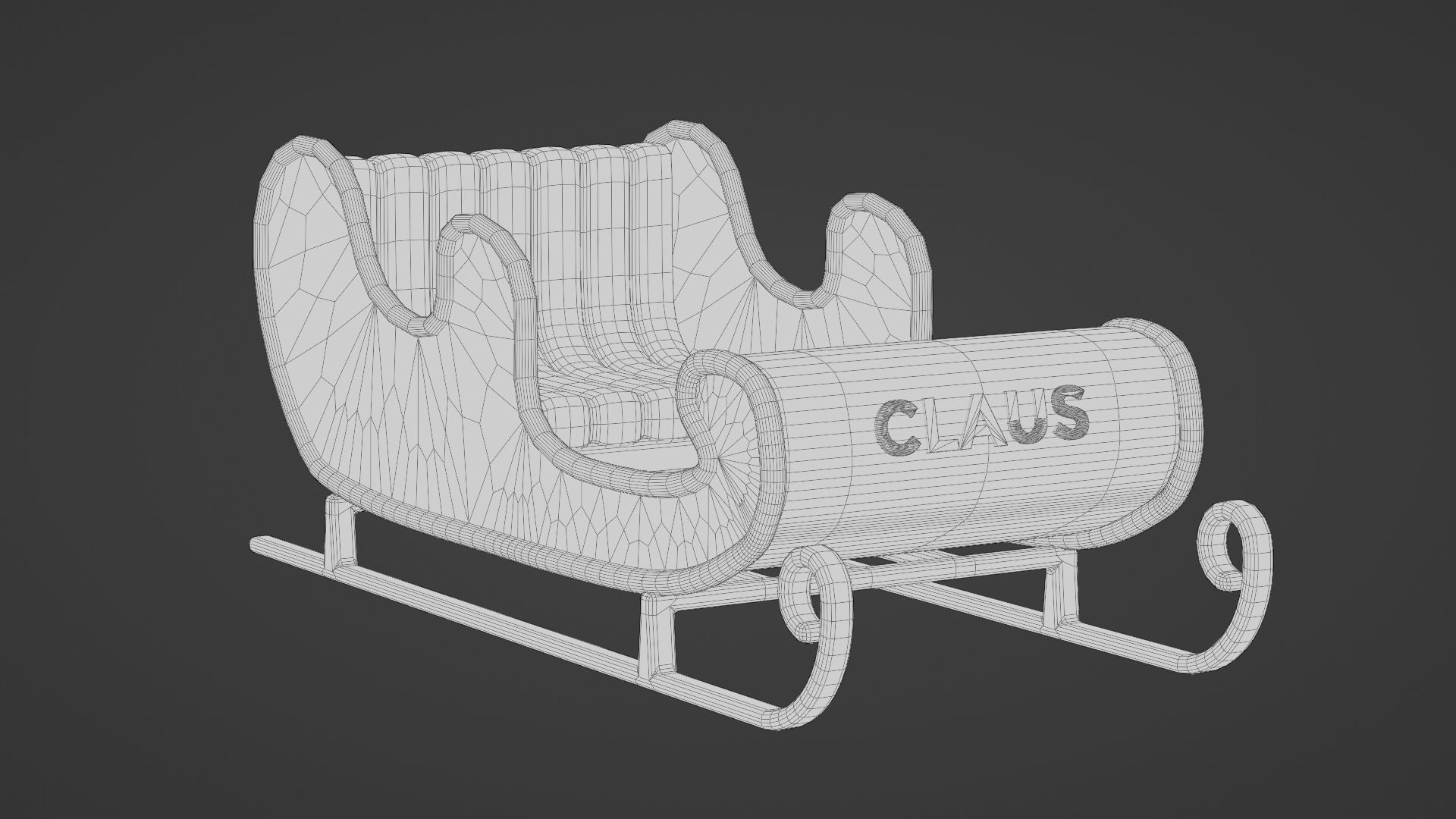 Santa Claus Sleigh 3D model_16