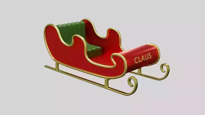 Santa Claus Sleigh 3D model