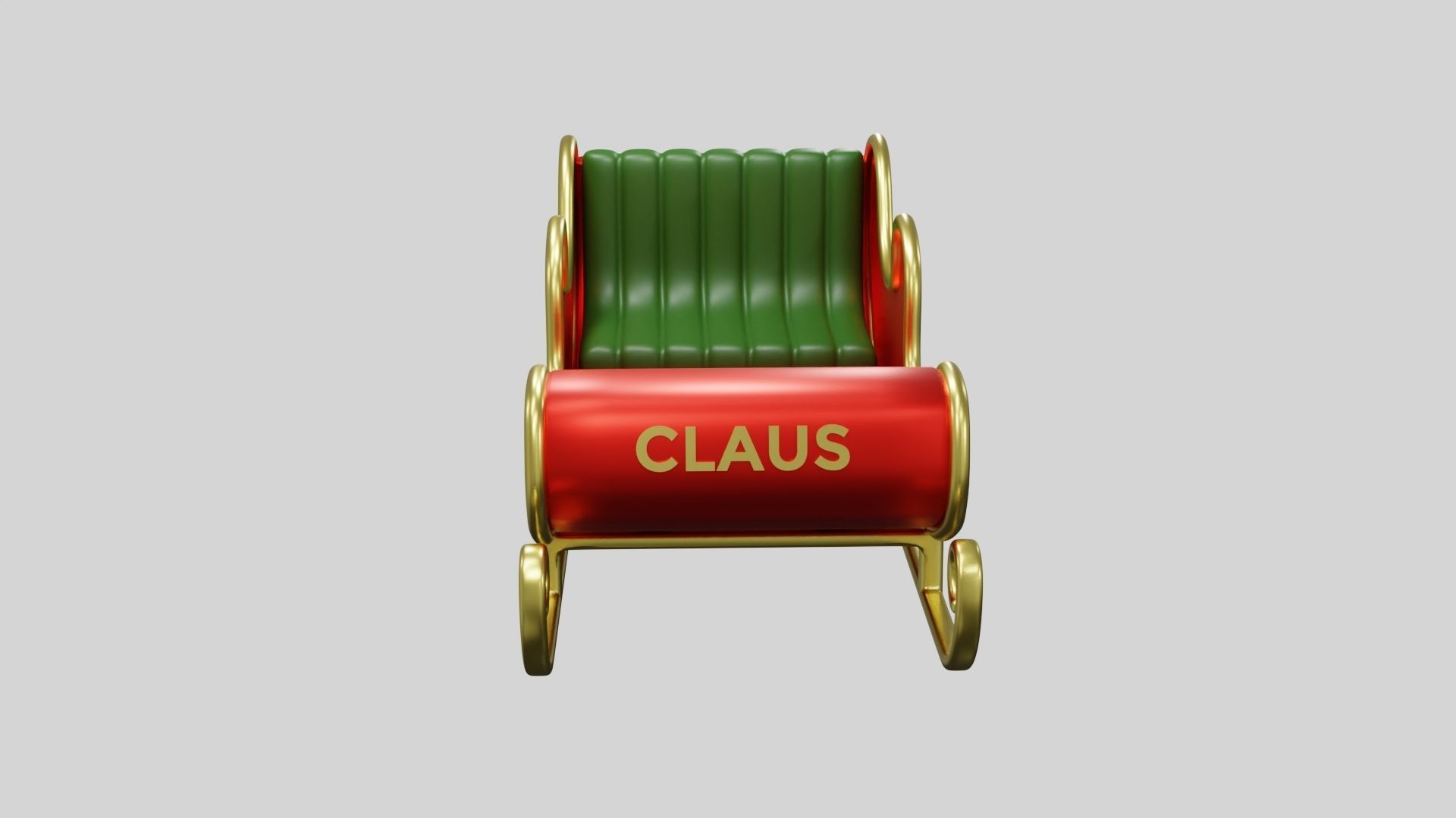 Santa Claus Sleigh 3D model_7