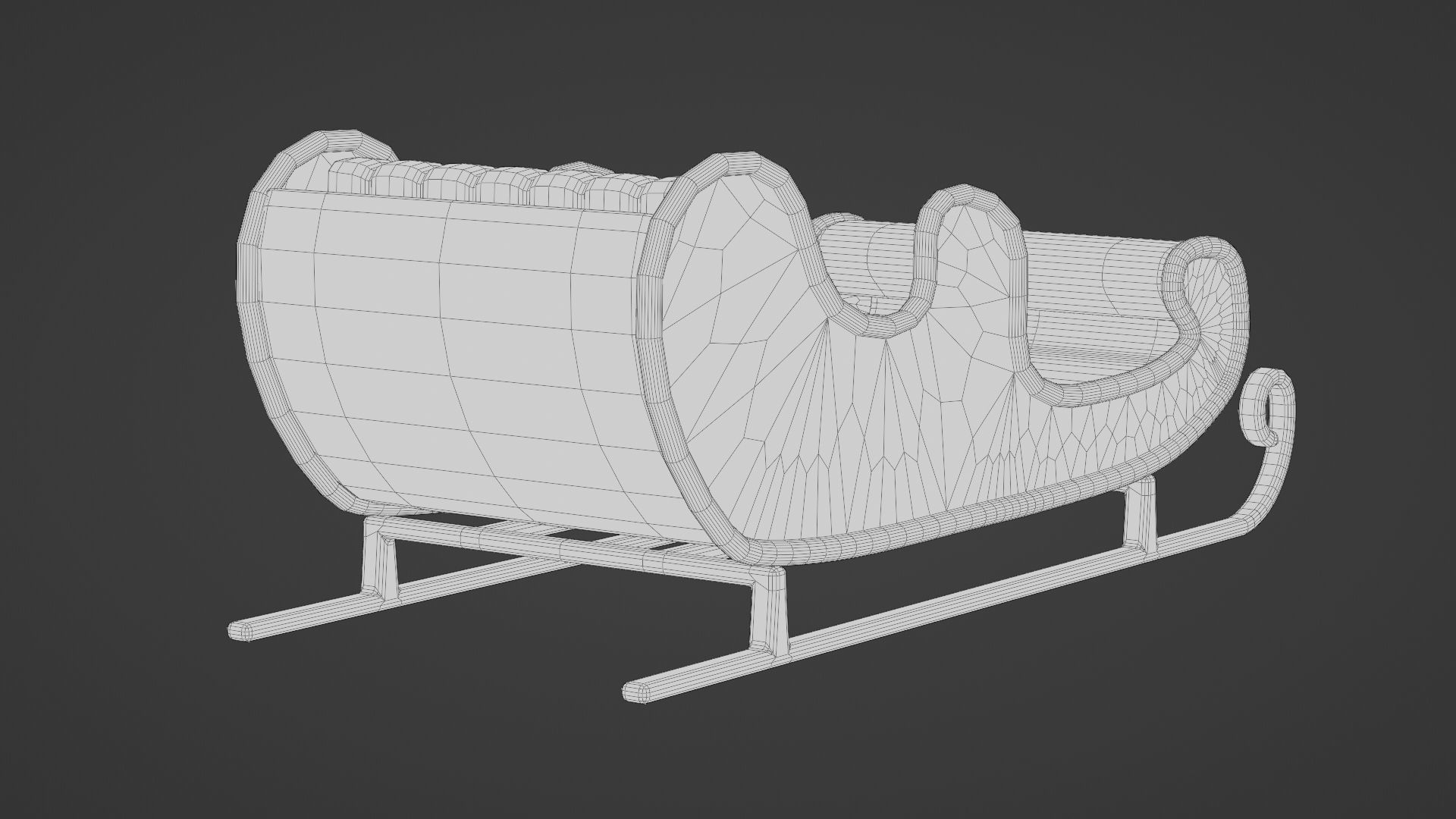 Santa Claus Sleigh 3D model_14