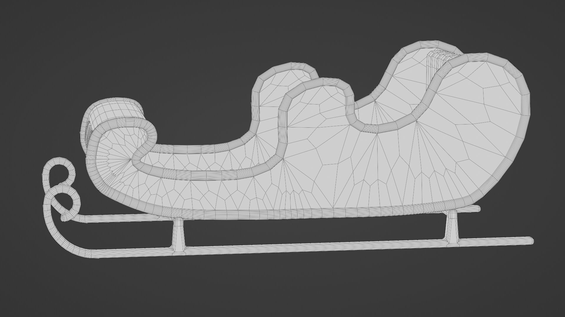 Santa Claus Sleigh 3D model_11