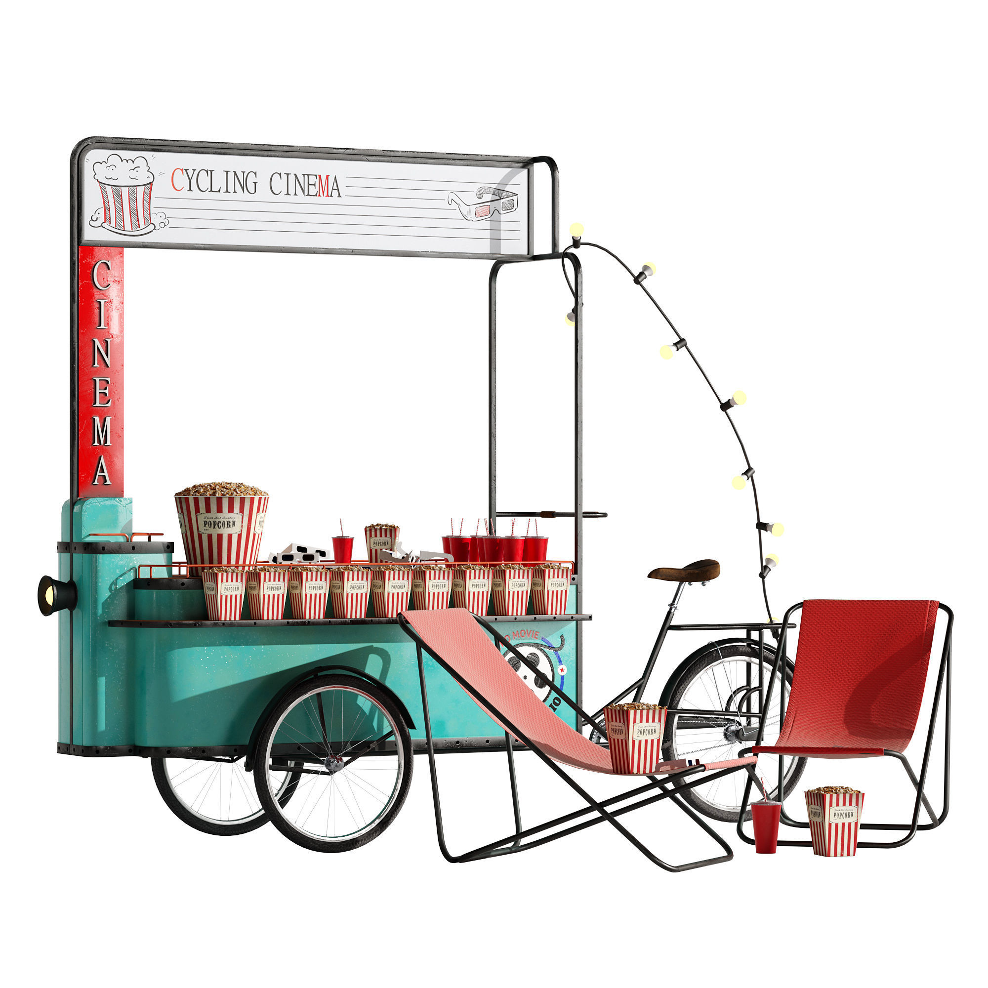 Cycling Cinema set 1 3D model_21