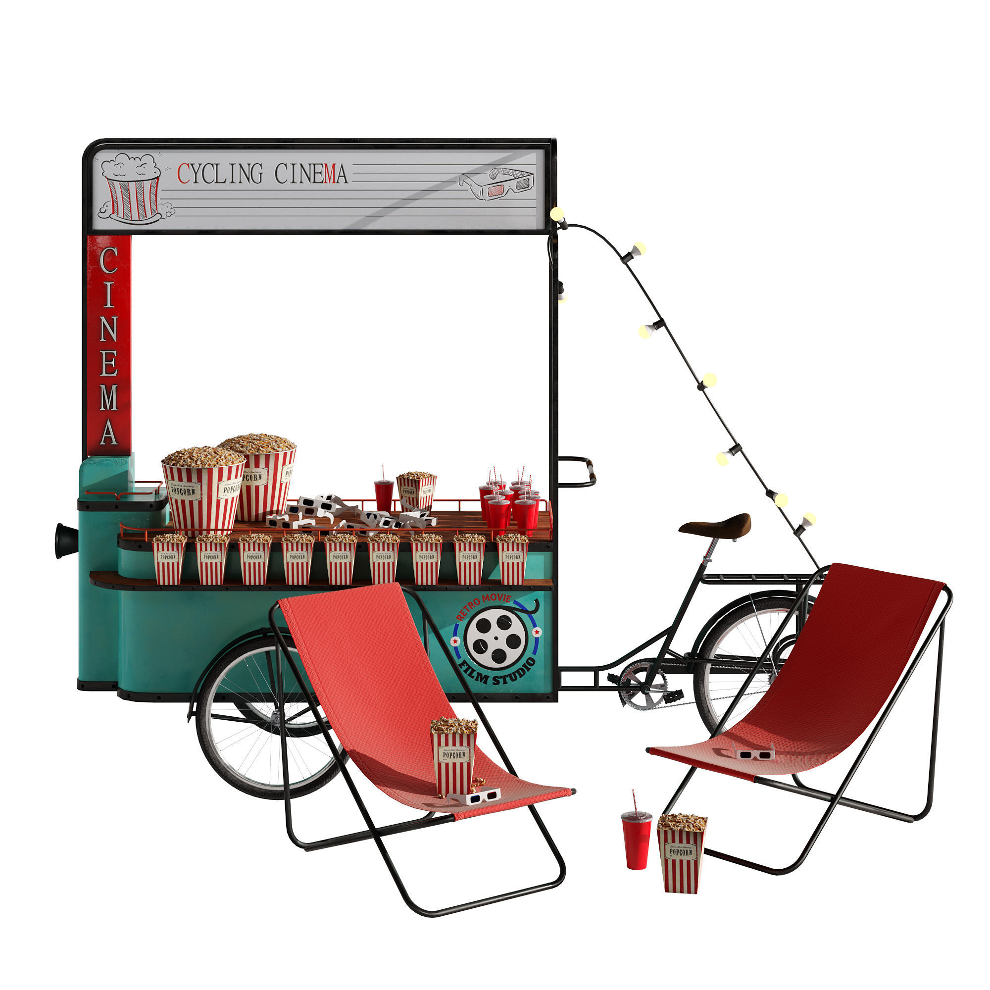 Cycling Cinema set 1 3D model_18