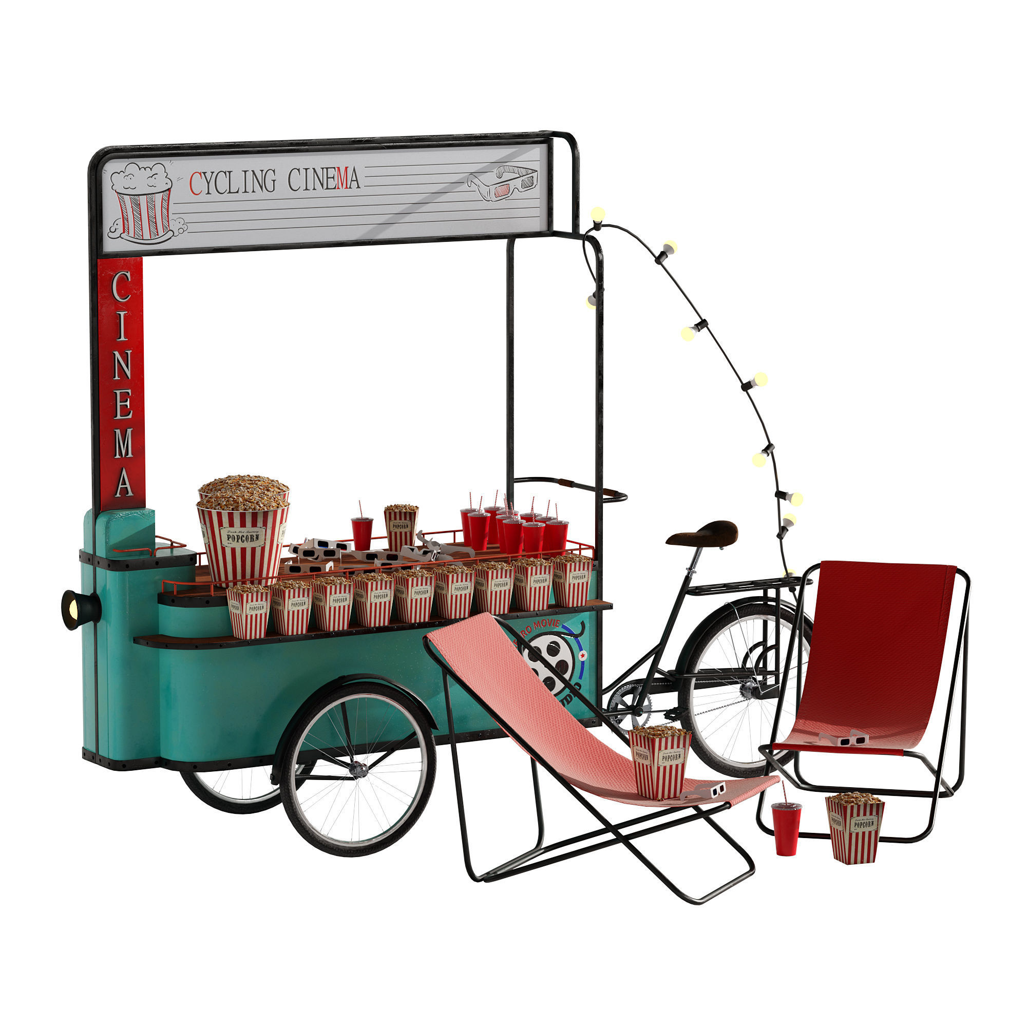 Cycling Cinema set 1 3D model_11