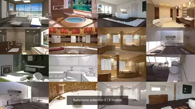 Bathrooms collection 3 different bathroom designs