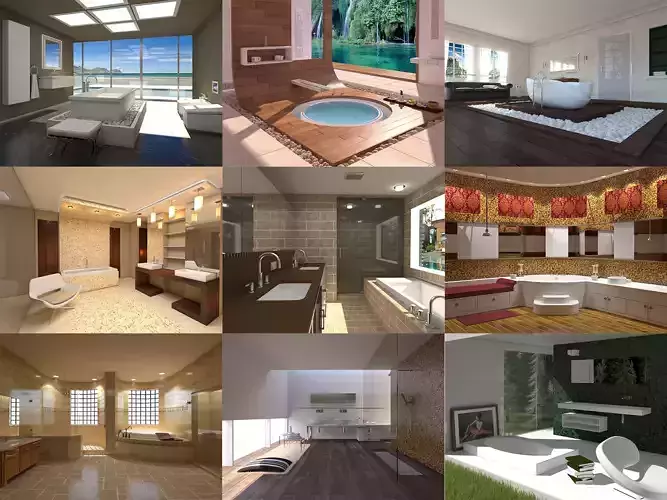 Bathrooms collection 3 different bathroom designs