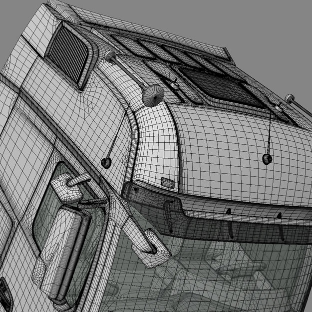 Mercedes Actros MP4 GigaSpace with 5 semitrailers 3D model_24