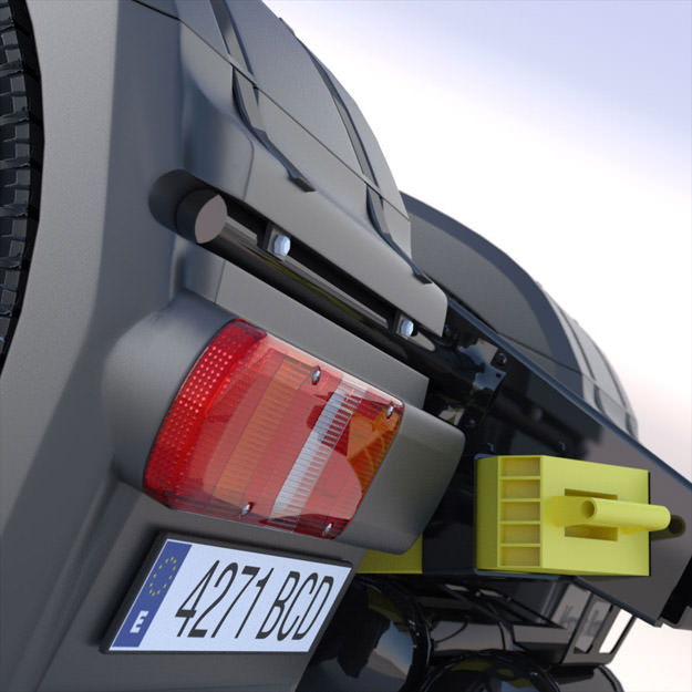 Mercedes Actros MP4 GigaSpace with 5 semitrailers 3D model_19