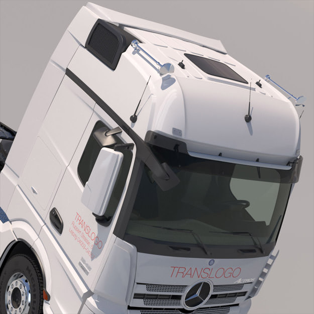 Mercedes Actros MP4 GigaSpace with 5 semitrailers 3D model_20