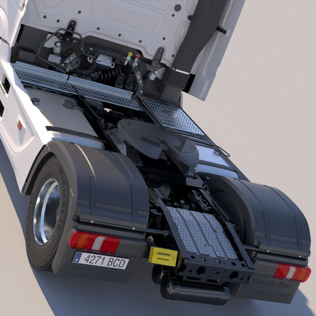 Mercedes Actros MP4 GigaSpace with 5 semitrailers 3D model_22