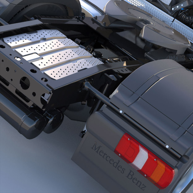 Mercedes Actros MP4 GigaSpace with 5 semitrailers 3D model_21