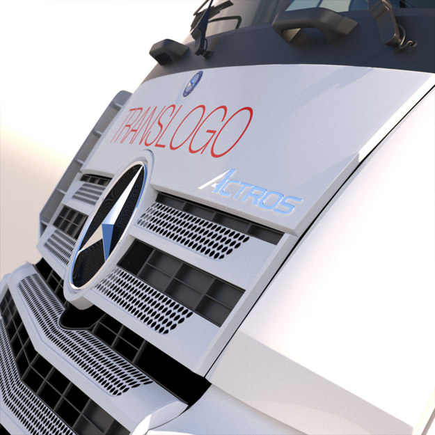 Mercedes Actros MP4 GigaSpace with 5 semitrailers 3D model_18