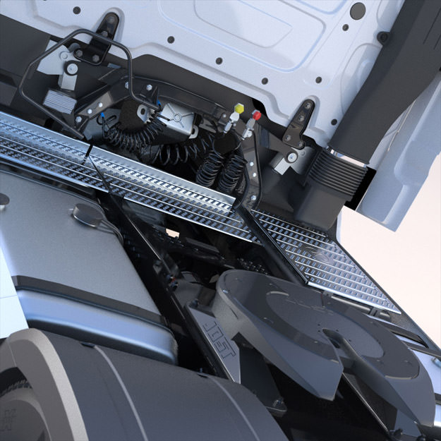 Mercedes Actros MP4 GigaSpace with 5 semitrailers 3D model_17