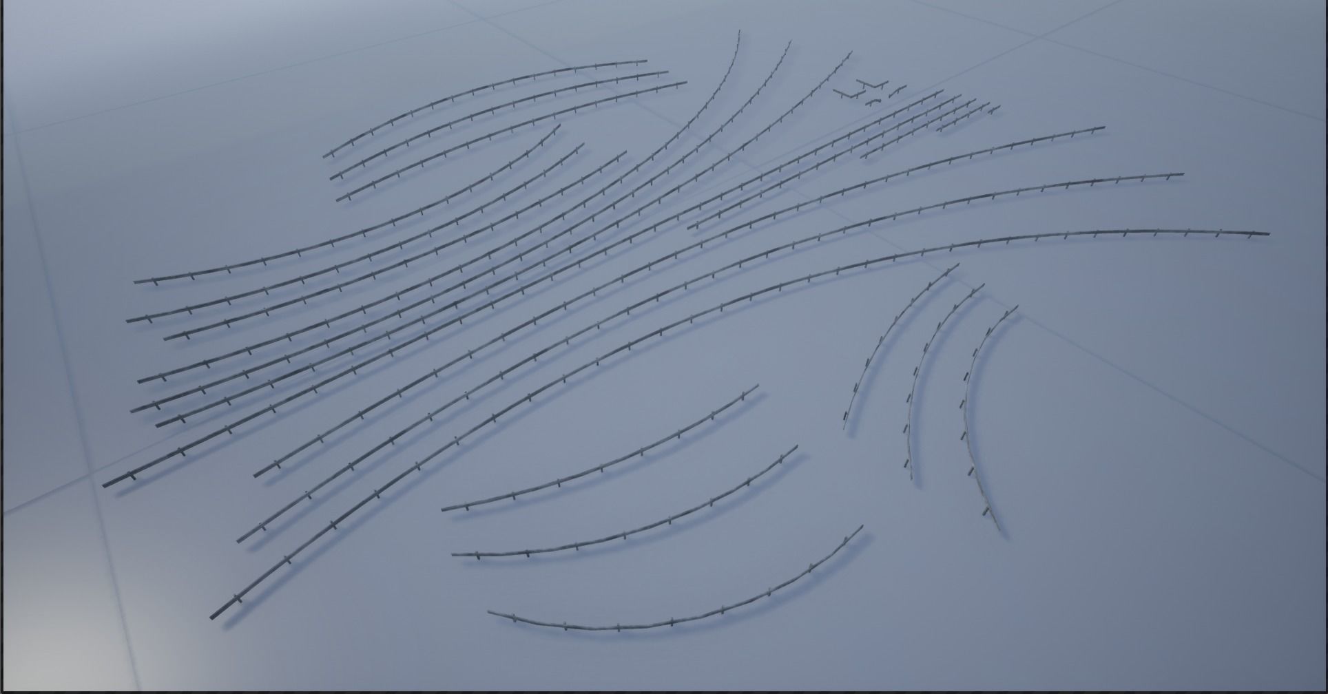 Modular Highway Protective Barriers Low-poly 3D model_15