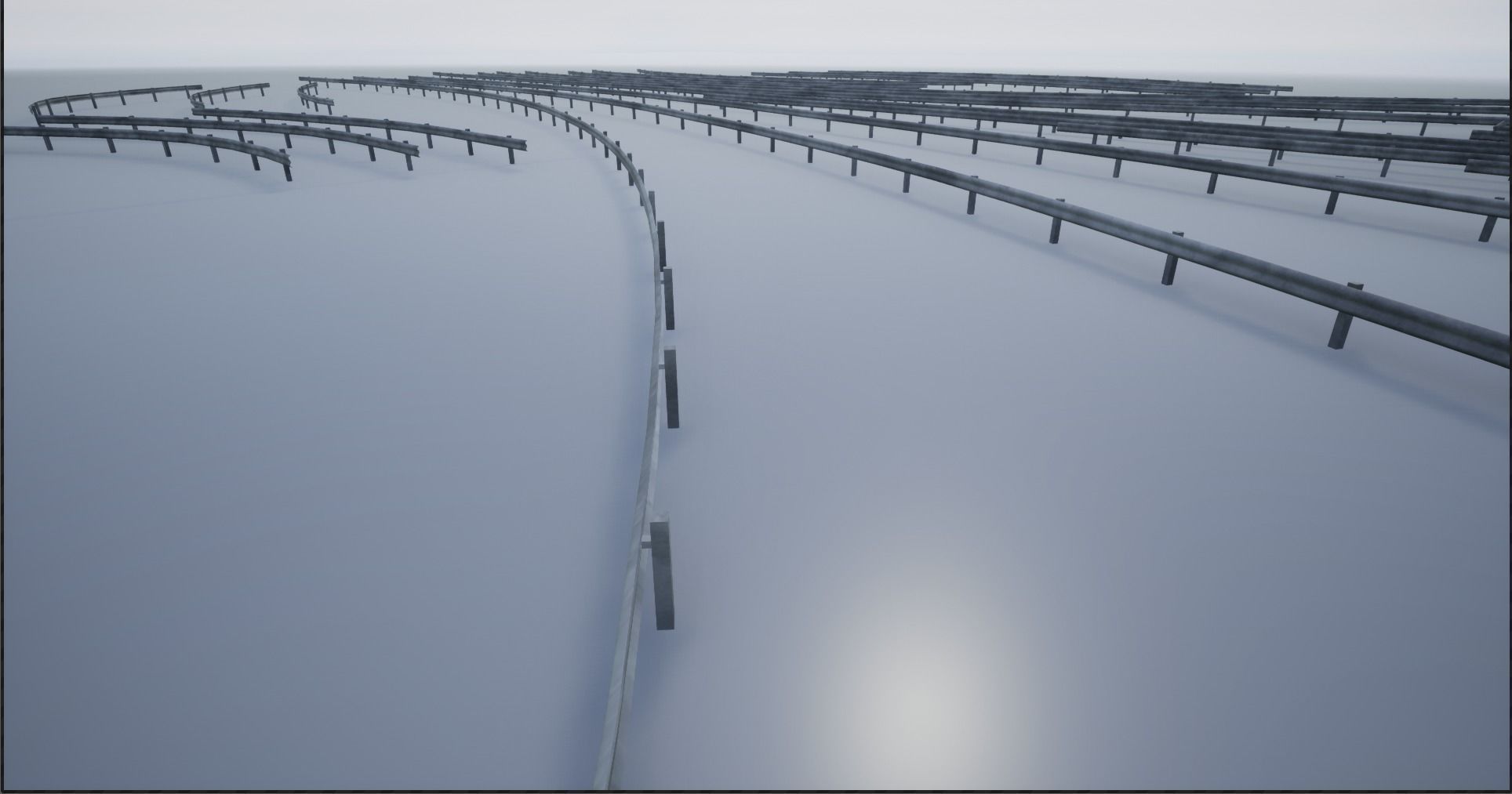 Modular Highway Protective Barriers Low-poly 3D model_14