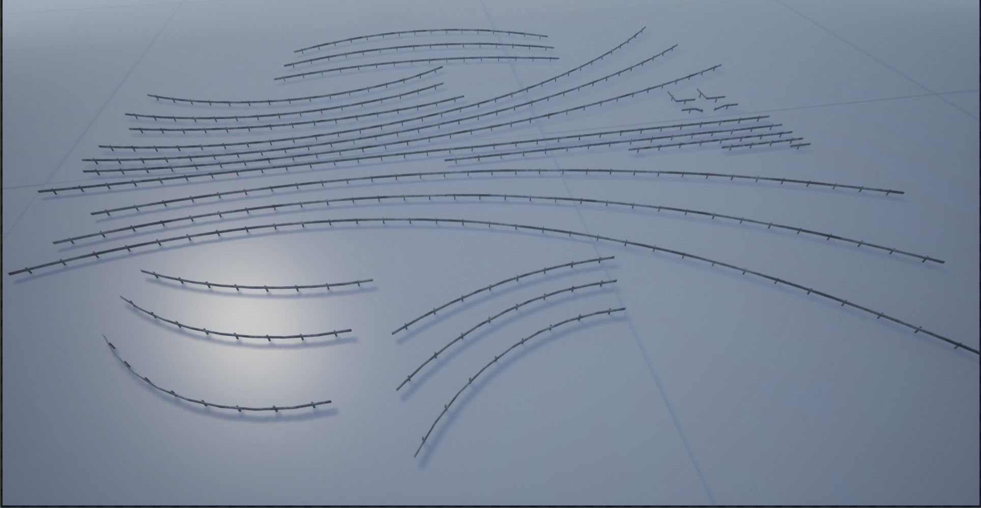 Modular Highway Protective Barriers Low-poly 3D model_16