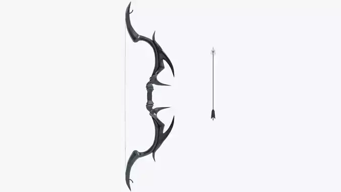 Dark Bow Low-poly 3D model