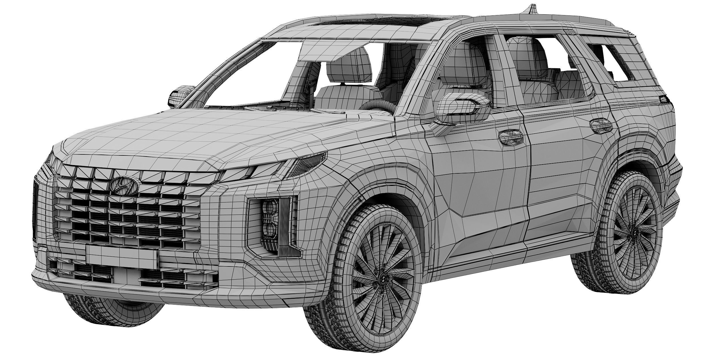 Hyundai Palisade 2023 3D model_13